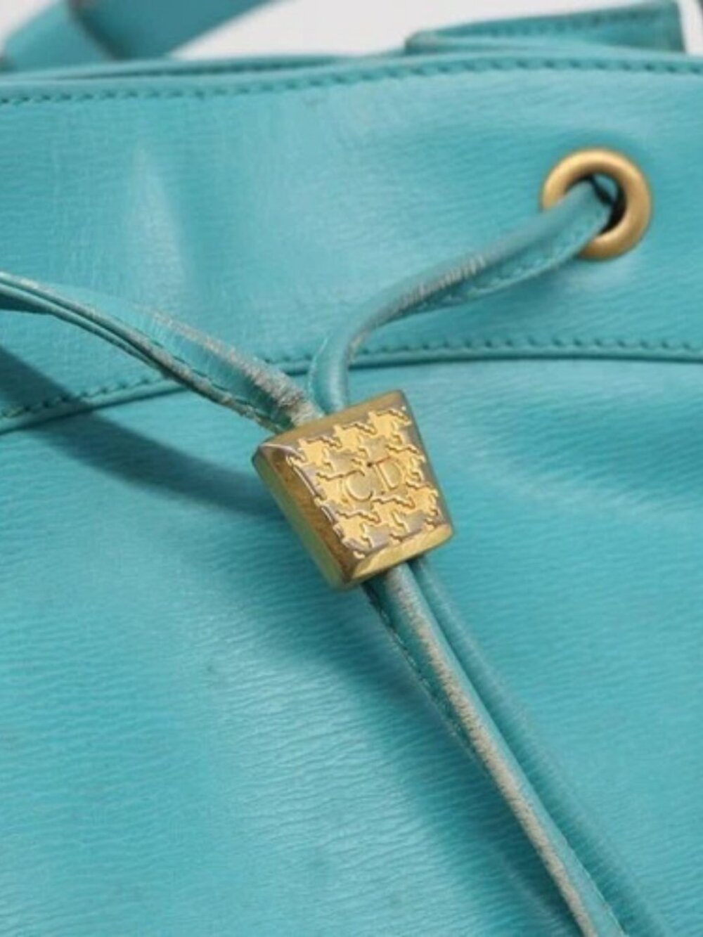 Christian Dior Shoulder Bag Leather Light Blue Auth - Picture 10 of 16